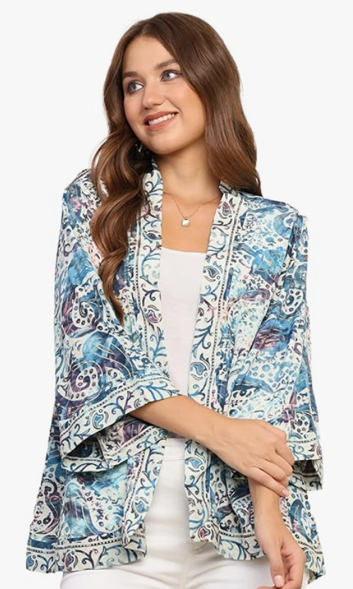 KE KANHA EXPORTS Shrugs for Women Stylish | Cover up on Jeans Tops for Women | Western Beach Outfits | Summer Clothes | Kimono Length Option Short | Medium | Long - Image 6