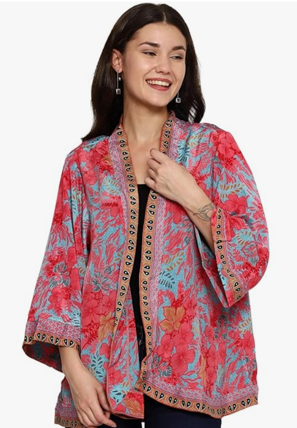 KE KANHA EXPORTS Shrugs for Women Stylish | Cover up on Jeans Tops for Women | Western Beach Outfits | Summer Clothes | Kimono Length Option Short | Medium | Long - Image 2