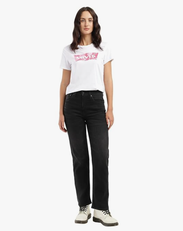Levi's Women's High Rise Ribcage Slim Straight Fit Jeans