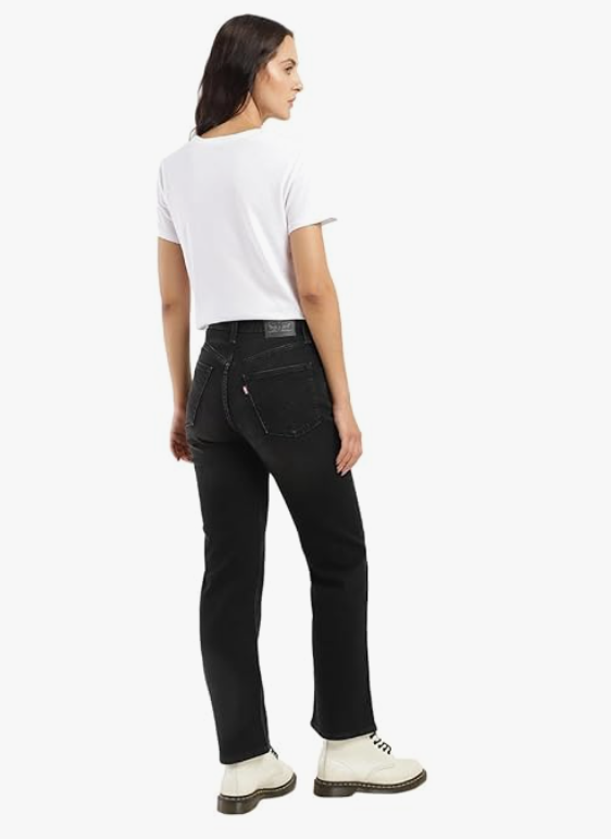 Levi's Women's High Rise Ribcage Slim Straight Fit Jeans - Image 3